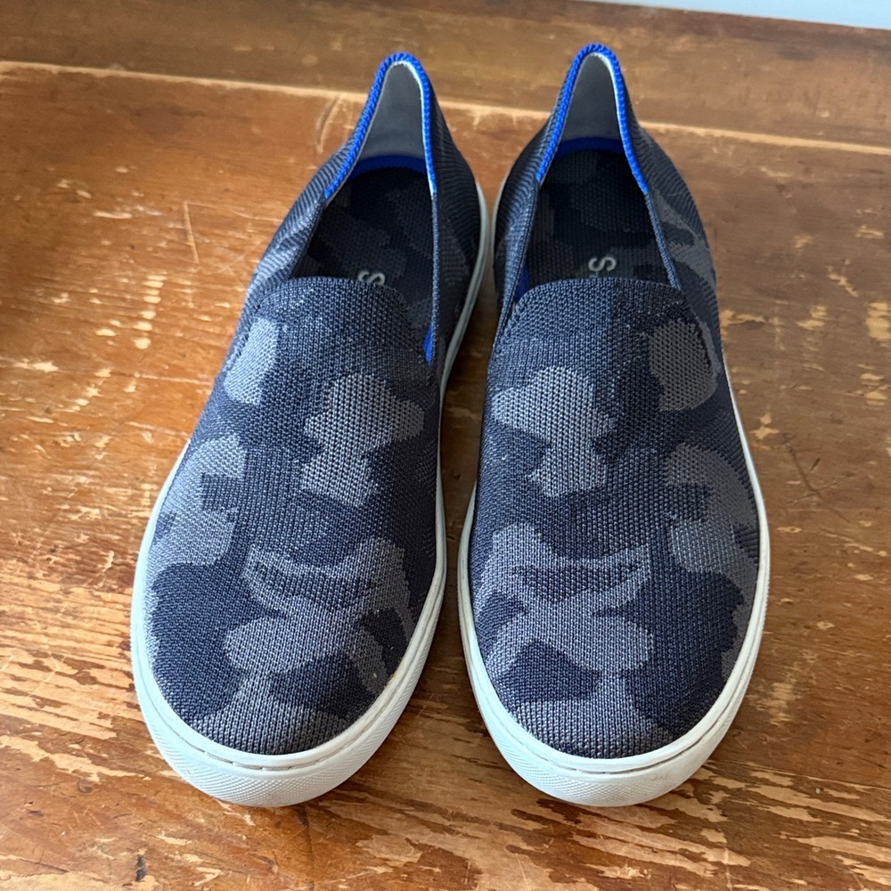Rothys Black Camo Slip-On Shoes